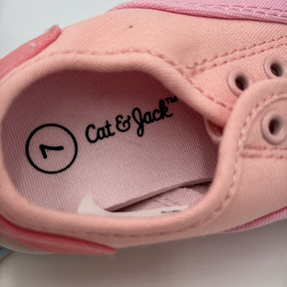 NWT Cat & Jack Slip-On Pink Shoes – Toddler Girls Size 7 - Picture 9 of 10